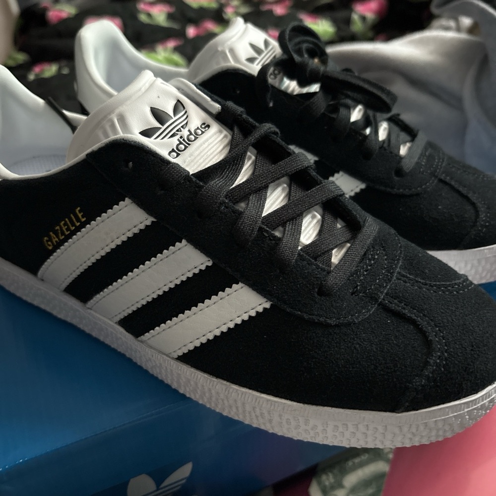 Adidas Kids Gazelle Black White Sneakers